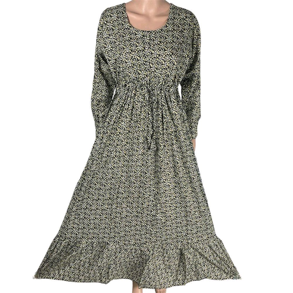Cotton Printed Maxi Dress