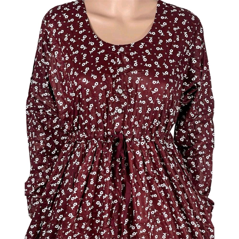 Cotton Printed Maxi Dress